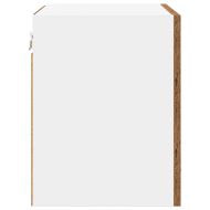 Висящ шкаф с врата Стара дървесина и бяло 40 x 31 x 40 см
