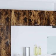 Висящ шкаф с врата 2 pcs Димящ дъб и бяло 50 x 31 x 40 см