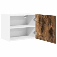 Висящ шкаф с врата 2 pcs Димящ дъб и бяло 50 x 31 x 40 см