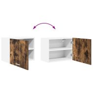 Висящ шкаф с врата 2 pcs Димящ дъб и бяло 50 x 31 x 40 см