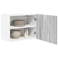 Висящ шкаф с врата 2 pcs Сив Сонома и бяло 50 x 31 x 40 см