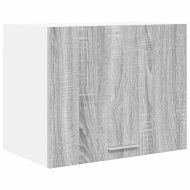 Висящ шкаф с врата 2 pcs Сив Сонома и бяло 50 x 31 x 40 см