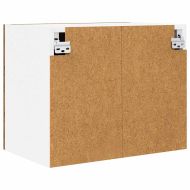 Висящ шкаф с врата Стара дървесина и бяло 50 x 31 x 40 см