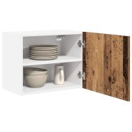 Висящ шкаф с врата 2 pcs Стара дървесина и бяло 50 x 31 x 40 см