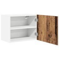 Висящ шкаф с врата 2 pcs Стара дървесина и бяло 50 x 31 x 40 см