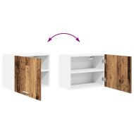 Висящ шкаф с врата 2 pcs Стара дървесина и бяло 50 x 31 x 40 см