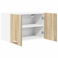 Висящ шкаф с врата 2 pcs Сонома дъб и бяло 60 x 31 x 40 см