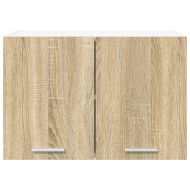 Висящ шкаф с врата 2 pcs Сонома дъб и бяло 60 x 31 x 40 см
