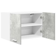 Висящ шкаф с врата 2 pcs Бетон сив и бяло 60 x 31 x 40 см