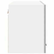 Висящ шкаф с врата 2 pcs Бетон сив и бяло 60 x 31 x 40 см