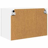 Висящ шкаф с врата 2 pcs Бетон сив и бяло 60 x 31 x 40 см