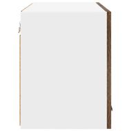 Висящ шкаф Димящ дъб и бяло 60 x 31 x 40 см Инженерно дърво