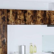 Висящ шкаф с врата 2 pcs Димящ дъб и бяло 60 x 31 x 40 см