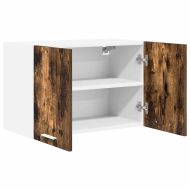 Висящ шкаф с врата 2 pcs Димящ дъб и бяло 60 x 31 x 40 см