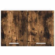 Висящ шкаф с врата 2 pcs Димящ дъб и бяло 60 x 31 x 40 см