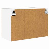Висящ шкаф с врата 2 pcs Димящ дъб и бяло 60 x 31 x 40 см