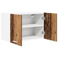 Висящ шкаф с врата 2 pcs Стара дървесина и бяло 60 x 31 x 40 см