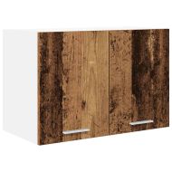 Висящ шкаф с врата 2 pcs Стара дървесина и бяло 60 x 31 x 40 см