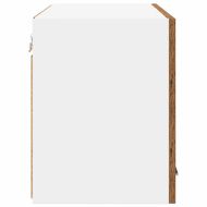 Висящ шкаф с врата 2 pcs Стара дървесина и бяло 60 x 31 x 40 см