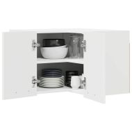 Висящ шкаф със съхранение Бяло 57 x 57 x 40 см Инженерно дърво