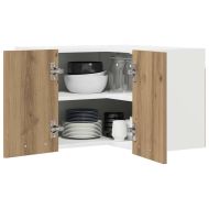 Висящ шкаф Занаятчийски дъб и бяло 57 x 57 x 40 см