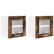 Висящ шкаф 2 pcs Димян дъб 40 x 31 x 40 см Инженерно дърво