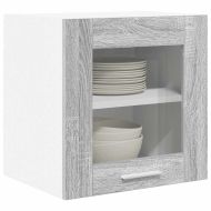 Висящ шкаф 2 pcs Сив Сонома 40 x 31 x 40 см Инженерно дърво