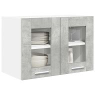 Висящ шкаф 2 pcs Циментено сиво 60 x 31 x 40 см Инженерно дърво