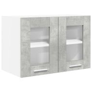 Висящ шкаф 2 pcs Циментено сиво 60 x 31 x 40 см Инженерно дърво