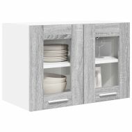 Висящ шкаф 2 pcs Сив Сонома 60 x 31 x 40 см Инженерно дърво
