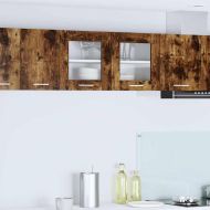 Висящ шкаф Димящ дъб и бяло 80 x 31 x 40 см Инженерно дърво