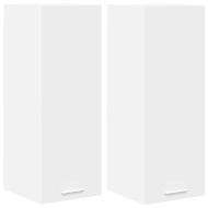 Висящ шкаф с врата 2 pcs Бяло 30 x 31 x 80 см Инженерно дърво