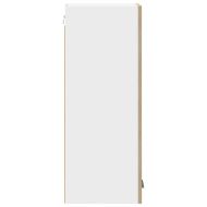 Висящ шкаф с врата 2 pcs Сонома дъб и бяло 30 x 31 x 80 см
