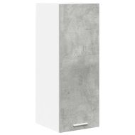 Висящ шкаф с врата 2 pcs Бетон сив и бяло 30 x 31 x 80 см