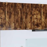 Висящ шкаф Димящ дъб и бяло 30 x 31 x 80 см Инженерно дърво