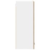 Висящ шкаф Сонома дъб и бяло 40 x 31 x 80 см Инженерно дърво