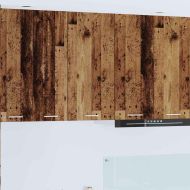 Висящ шкаф с врата Стара дървесина и бяло 40 x 31 x 80 см