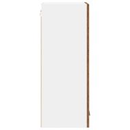 Висящ шкаф с врата Стара дървесина и бяло 40 x 31 x 80 см