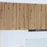 Висящ шкаф с врата Занаятчийски дъб и бяло 40 x 31 x 80 см