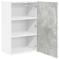 Висящ шкаф Бетон сив и бяло 50 x 31 x 80 см Инженерно дърво
