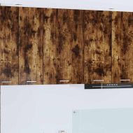 Висящ шкаф Димящ дъб и бяло 50 x 31 x 80 см Инженерно дърво