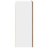 Висящ шкаф с врата Стара дървесина и бяло 50 x 31 x 80 см
