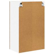 Висящ шкаф с врата Стара дървесина и бяло 50 x 31 x 80 см