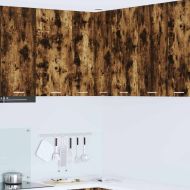 Висящ шкаф Димящ дъб и бяло 57 x 57 x 80 см Инженерно дърво