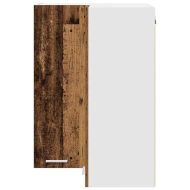 Висящ шкаф Стара дървесина и бяло 57 x 57 x 80 см