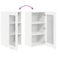 Висящ шкаф с врата 2 pcs Бяло 40 x 31 x 80 см Инженерно дърво