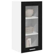 Висящ шкаф 2 pcs Черния дъб 40 x 31 x 80 см Инженерно дърво