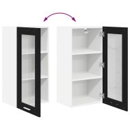 Висящ шкаф 2 pcs Черния дъб 40 x 31 x 80 см Инженерно дърво
