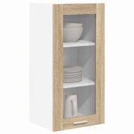 Висящ шкаф 2 pcs Сонома дъб 40 x 31 x 80 см Инженерно дърво