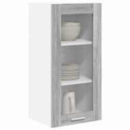 Висящ шкаф 2 pcs Сив Сонома 40 x 31 x 80 см Инженерно дърво